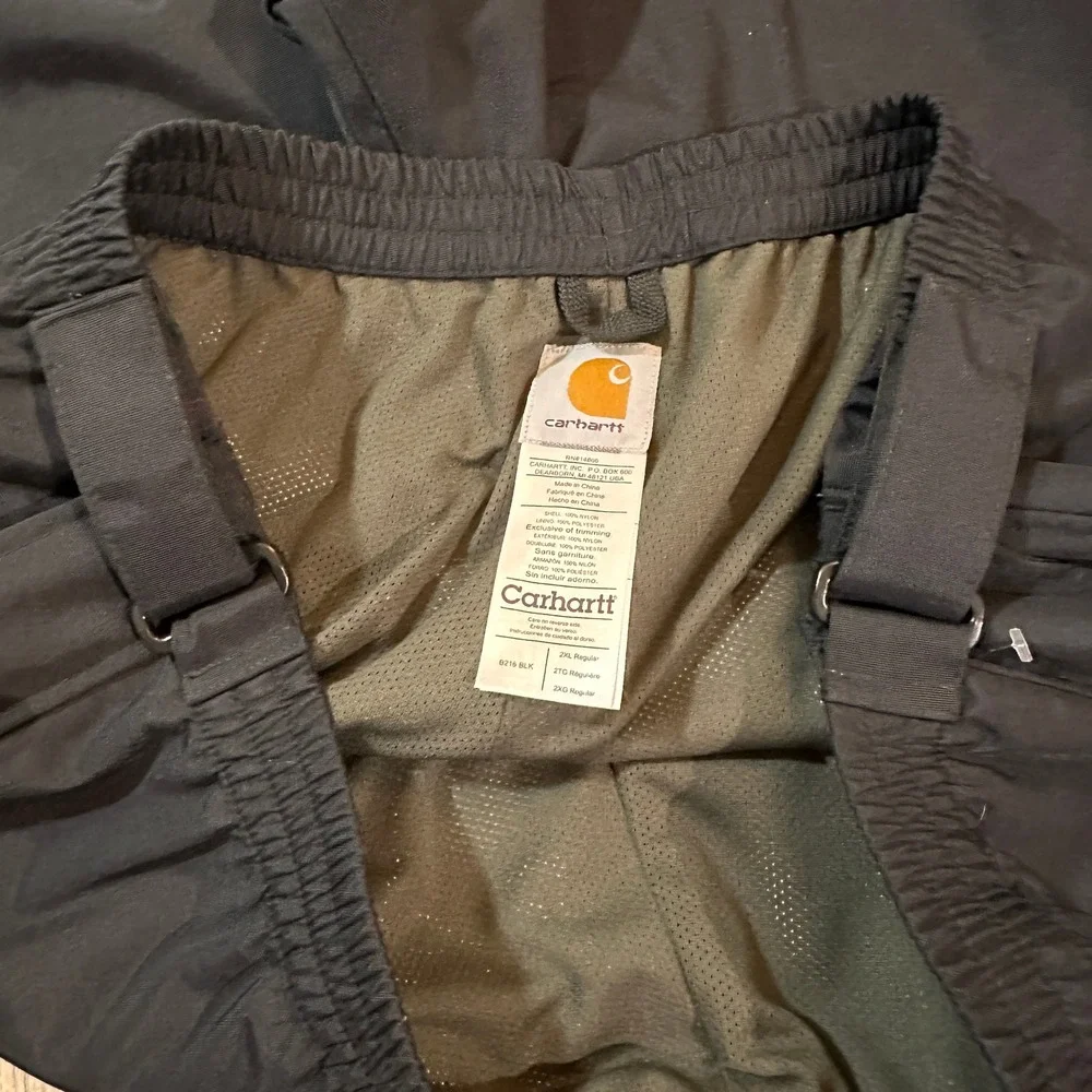 Carhartt Men Pants 2XL Shoreline Waterproof B216 Breathable Black Breathable